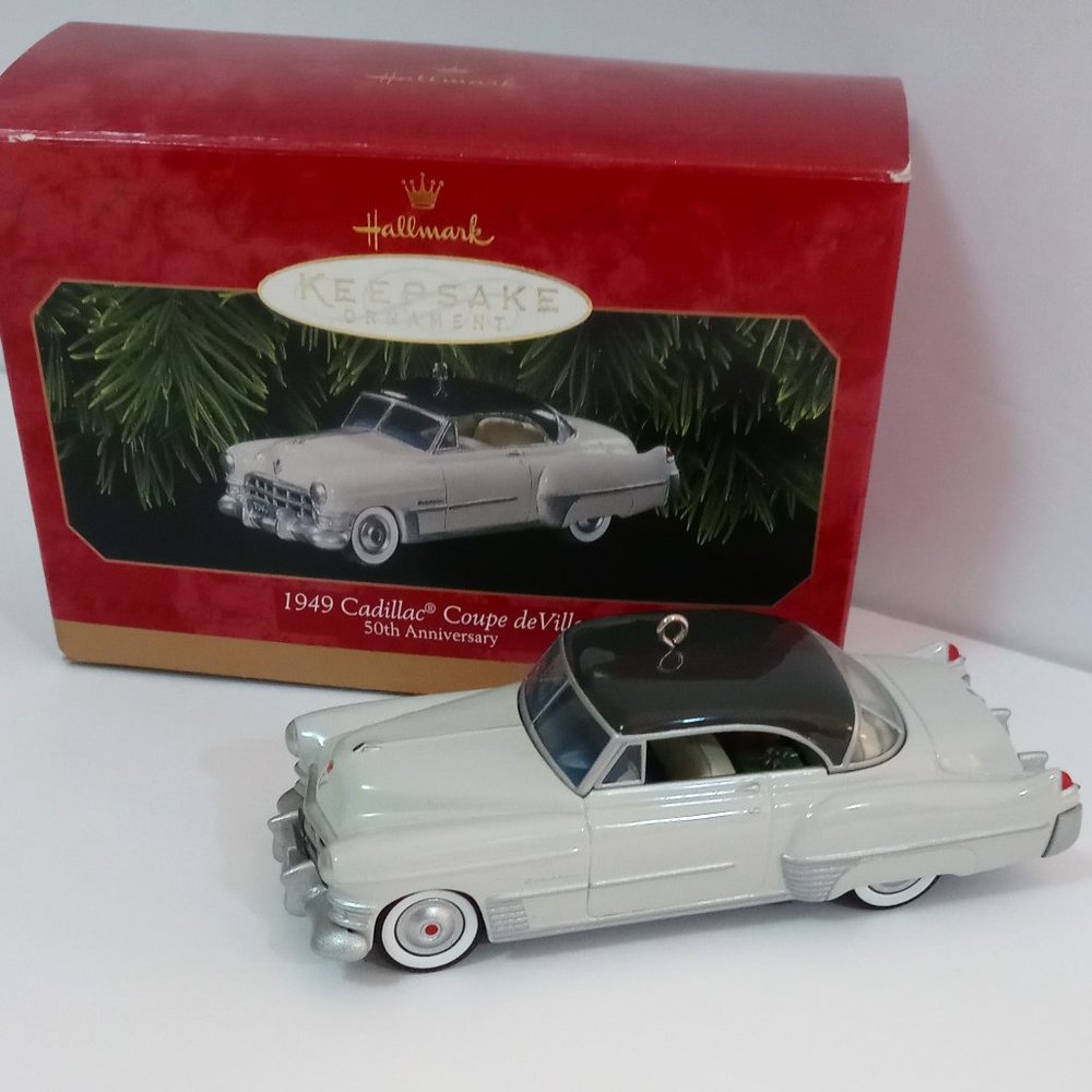 Hallmark 1949 Cadillac Coupe DeVille Keepsake Ornament Die Cast Dated 1999